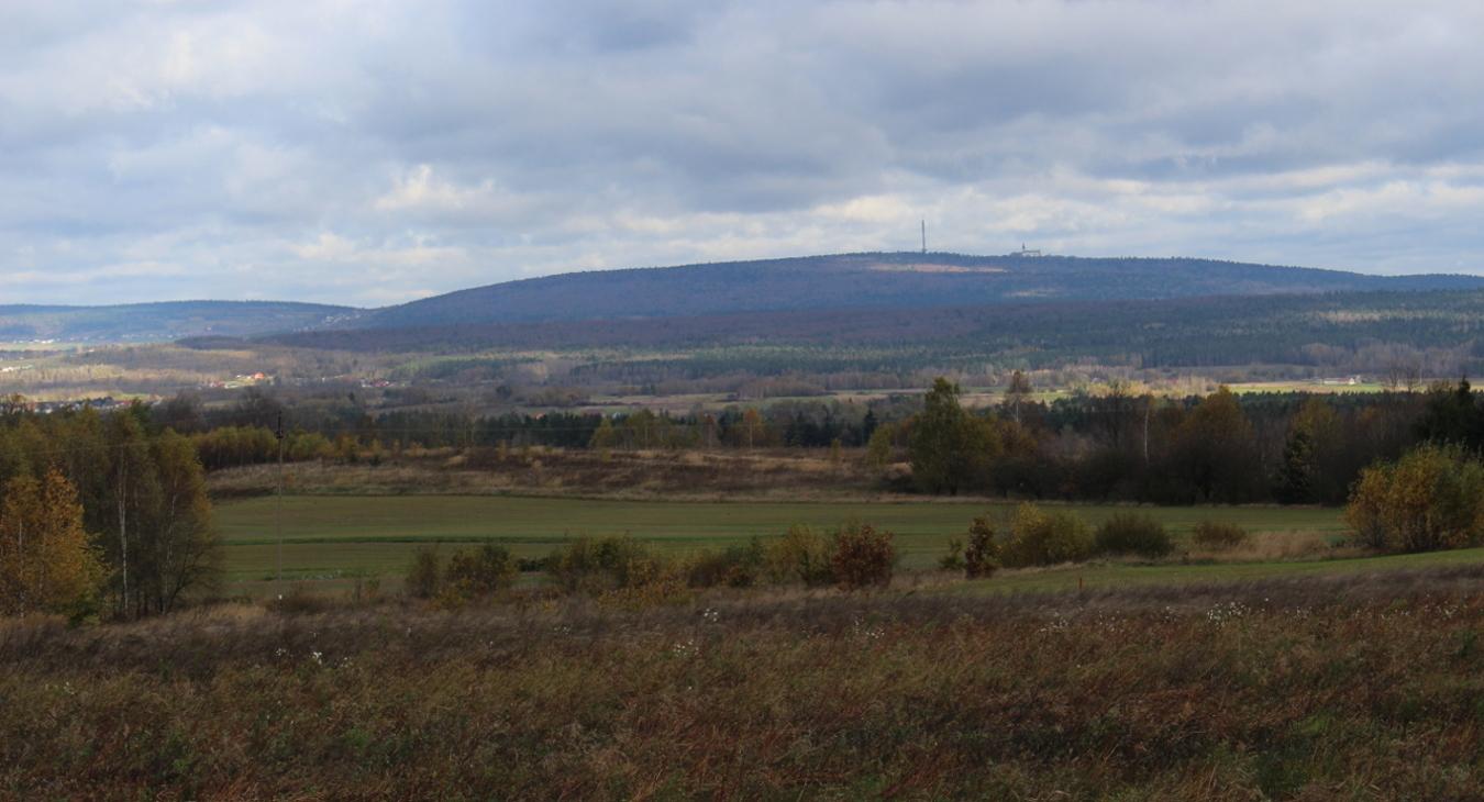 Widok ze wsi Sędek w kierunku północnym