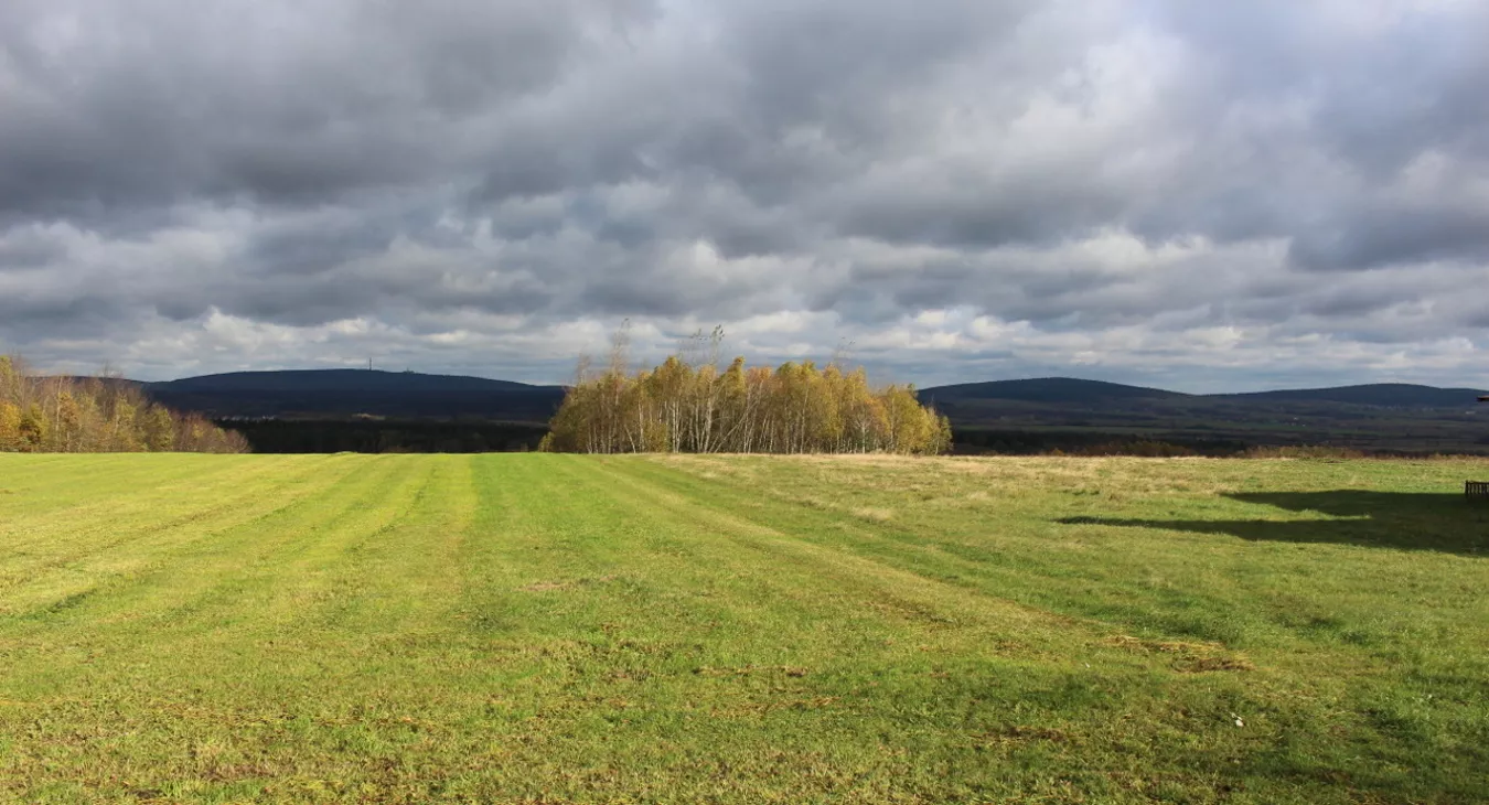 Widok ze wsi Sędek w kierunku północnym